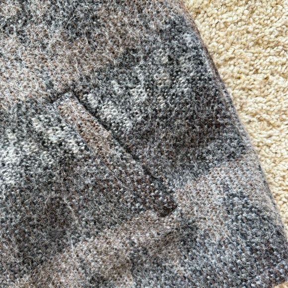 Alpaca Wool Vintage Peru Men Full Zip Jacket Sweater Textured Pattern Weave Med - Picture 4 of 8